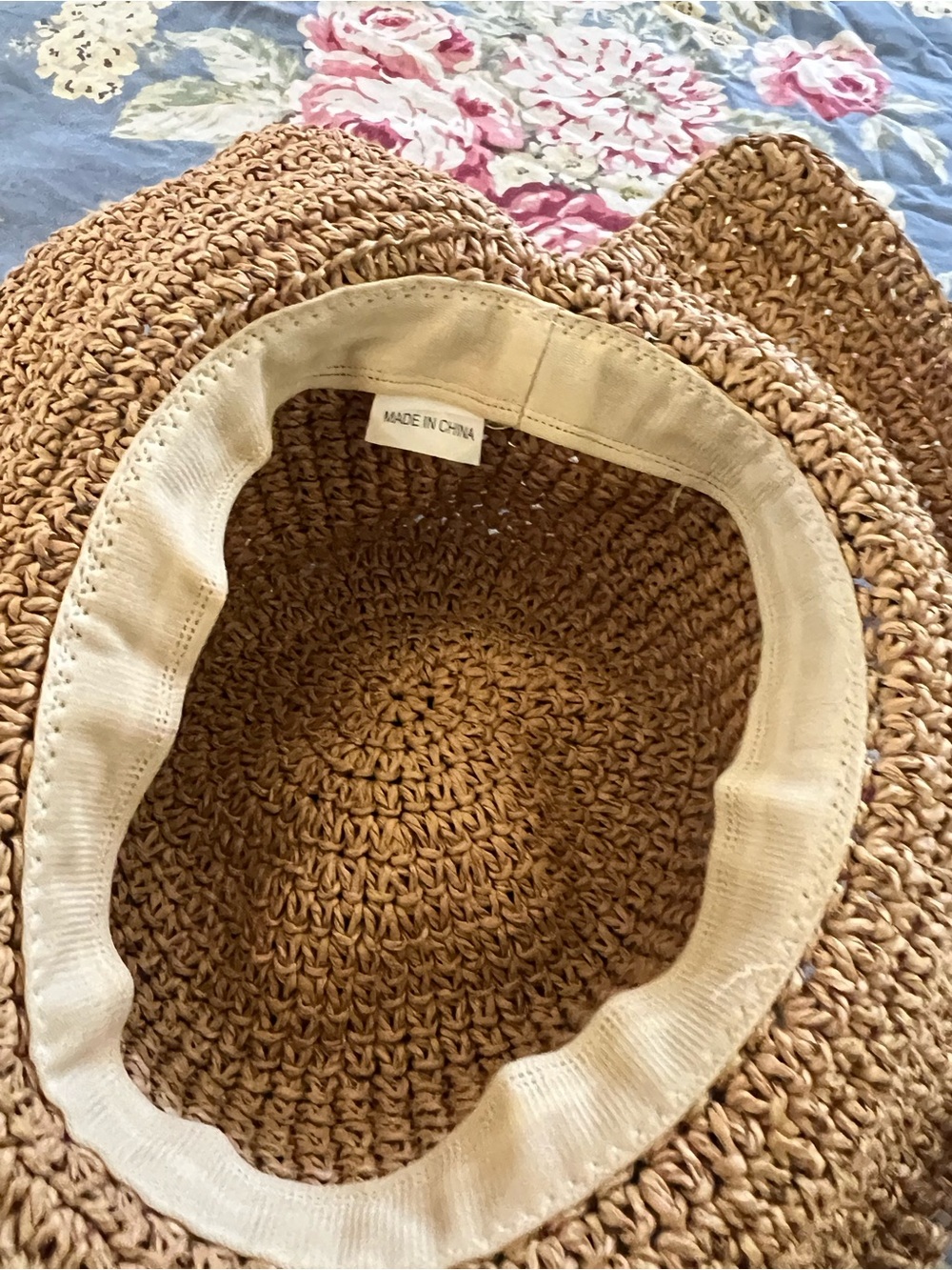 Women's Woven Straw Bucket Hat with Bow - Tan - Picture 3 of 4